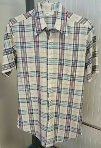 Vintage 60s Sears Red Longsleeve Thermal Waffle Shirt Sz M Cotton