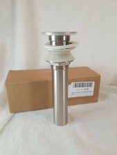 Wovier 1.5" Bathroom Sink Drain with Overflow Chrome Pop-Up Stopper