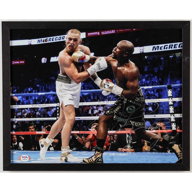 Floyd Mayweather Jr. Signed 11.75x14.75 Custom Framed Photo Display (PSA COA)