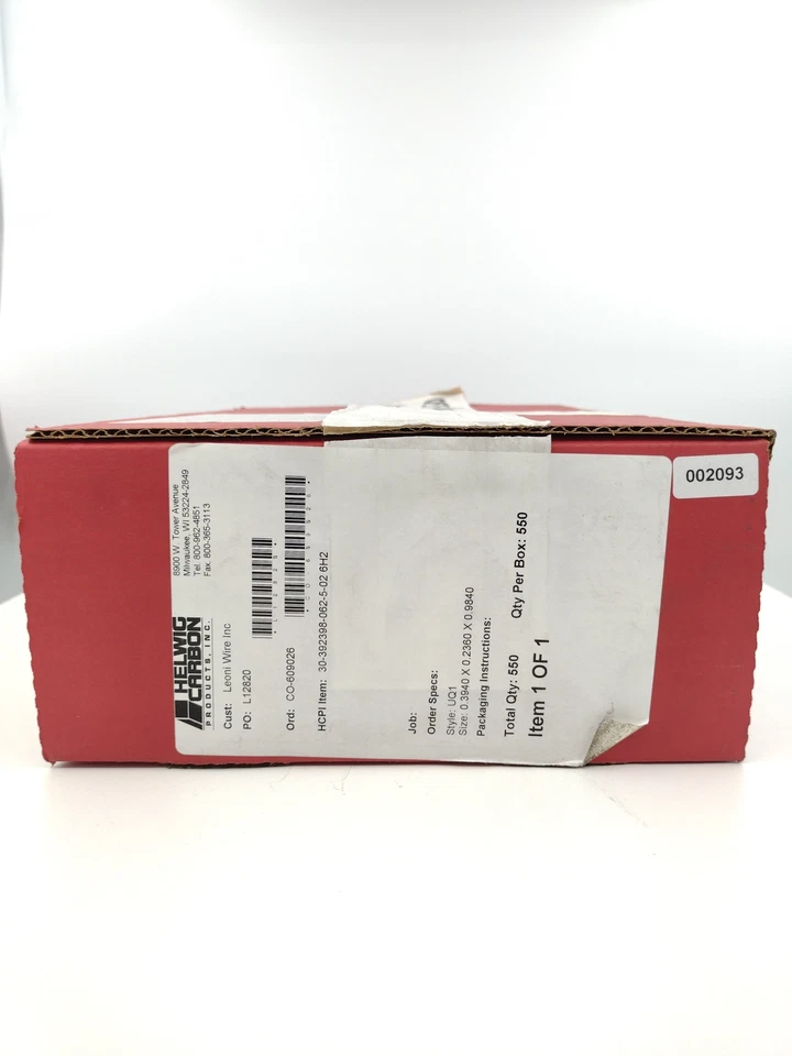 Cepillos de motor de carbono Helwig Carbon 30-392398-062-5-02 6H2 (lote de 100) Foto 3 de 4