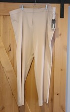New Worthington Slim Ankle High Rise Trouser Pants Womens Plus 22W Long Beige
