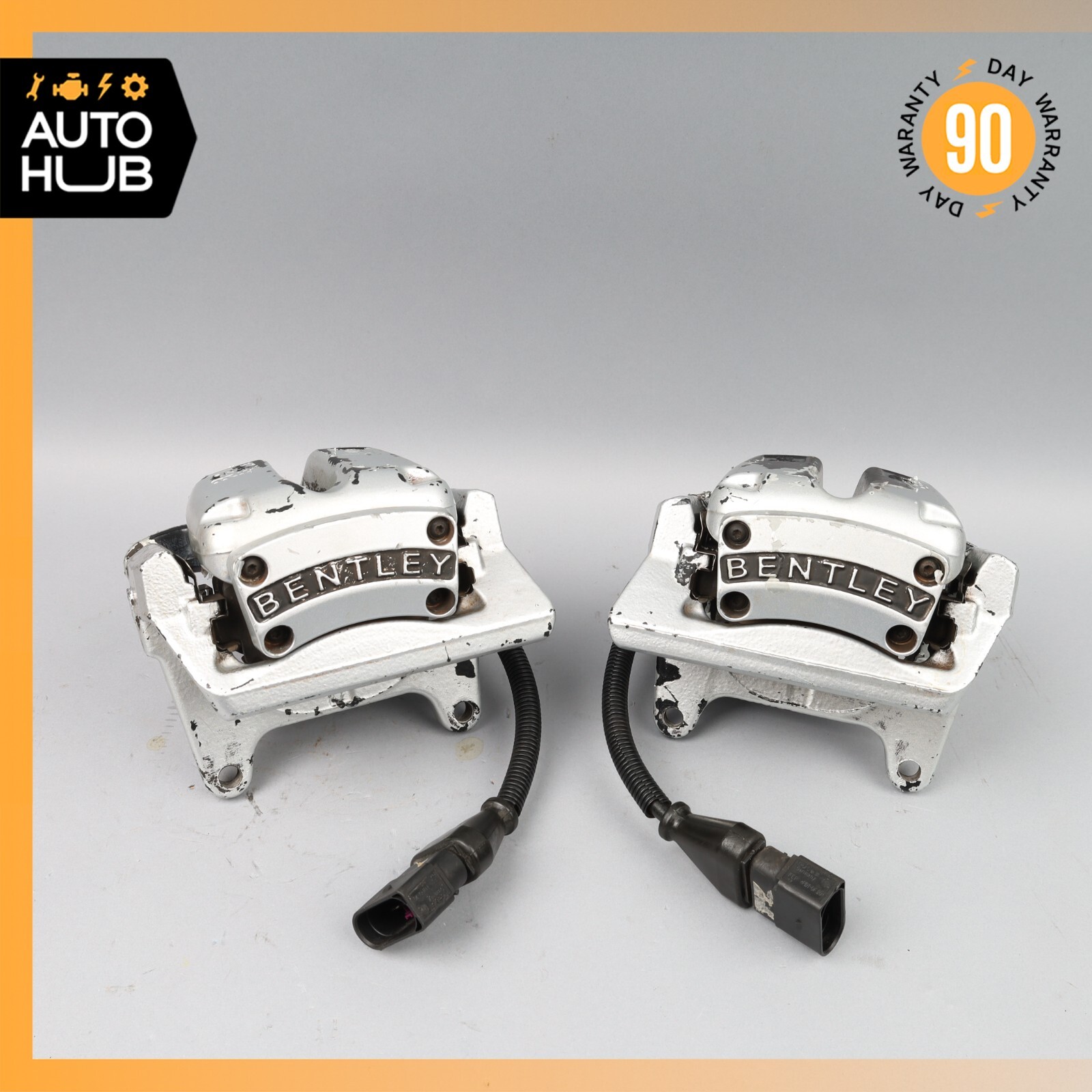 Bentley Continental GT Rear Right & Left Side Brake Caliper w/ Actuator Set OEM