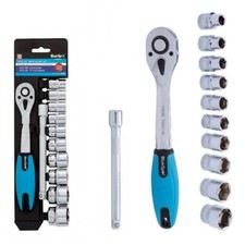 Bluespot 12 Pc Metric Socket 3/8" Drive Ratchet Extension Bar Set 10mm to 24mm
