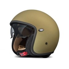 Premier Vintage Carbon Composite Motorrad Helm Offenes Gesicht Matt Grün
