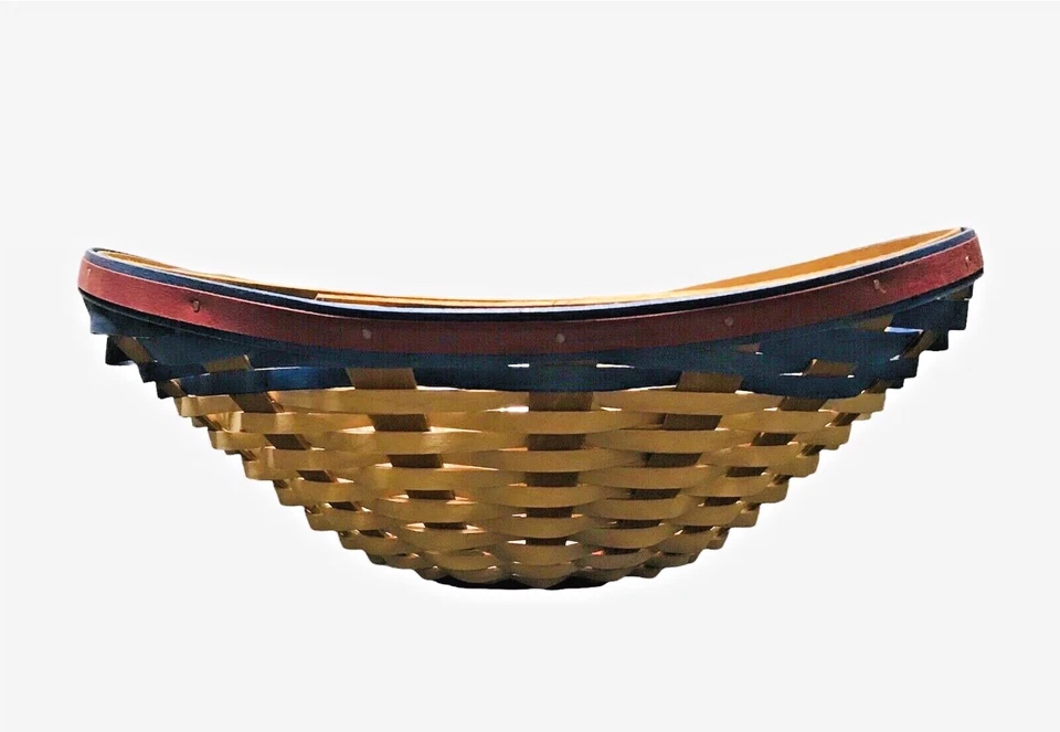 NOS LONGABERGER PATRIOTIC SWOOPS BOWL W/ LINER - RED TAN BLUE - RARE !! NWT - Image 4 of 4