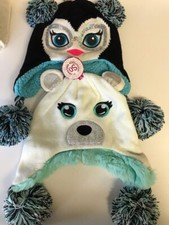 Children's Winter Pom Pom Animal Hat Size S 4-7 or M 7-16 Retail 24.00