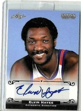 ELVIN HAYES 2012 LEAF NATIONAL AUTHENTIC SIGNATURE CERTIFIED AUTOGRAPH#2/5