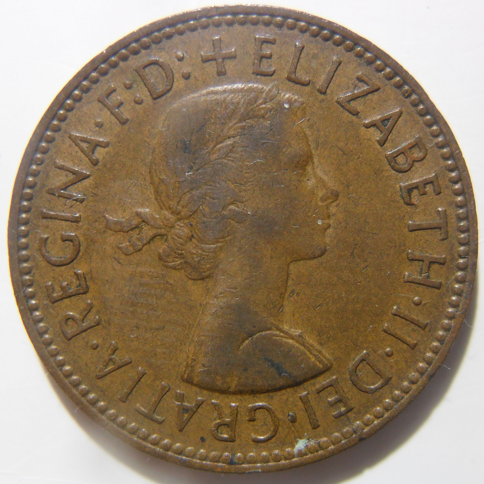 HALF PENNY 1963 COIN FAIR CONDITION ELIZABETH II GREAT BRITAIN BRONZE half-penny-1963-coin-fair-condition-elizabeth-ii-great-britain-bronze