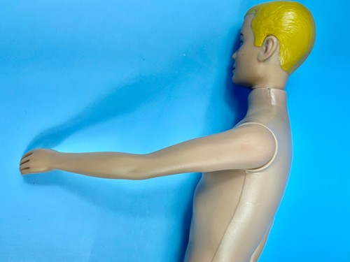 Vintage 1960 Ken Barbie Doll Blonde Painted Hair Mattel Straight Leg "In Hawaii" - Picture 20 of 24