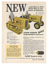 1958 John Deere Tractor Ad: Model 440 Industrial Tractors - Wheeled & Tracked