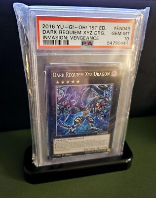 PSA 10 Yugioh! Dark Requiem Xyz Dragon INOV-EN049 Invasion: Vengeance