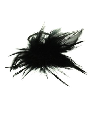 Zac's Alter Ego  Fell & Federn Fascinator / Blume auf Gummizug