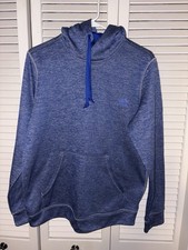 ADIDAS CLIMAWARM BLUE HOODED SWEATSHIRT WOMEN'S L FREE SHIPPING