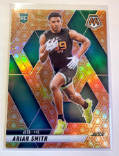 Jets Arian Smith Mint 2025 Panini Mosaic Honeycomb Prizm Rookie Card SP RC #399