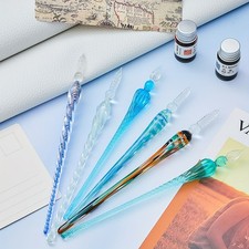 Cost-Effective Robust Economical Sturdy 6PCS Handmade Glass Dip Pen Writing Tool