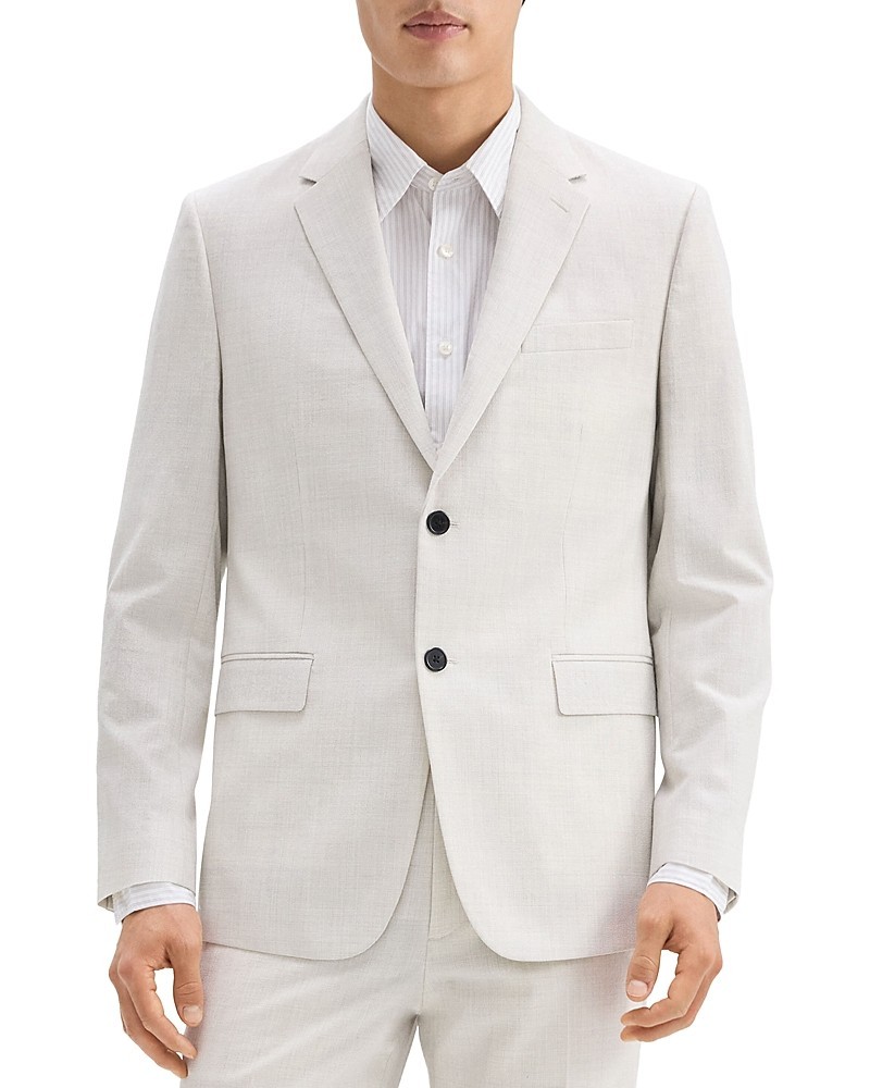 Theory Mens Slim fit Suit Jacket Blazer 42 R Light Grey Solid Stretch 23690₽
