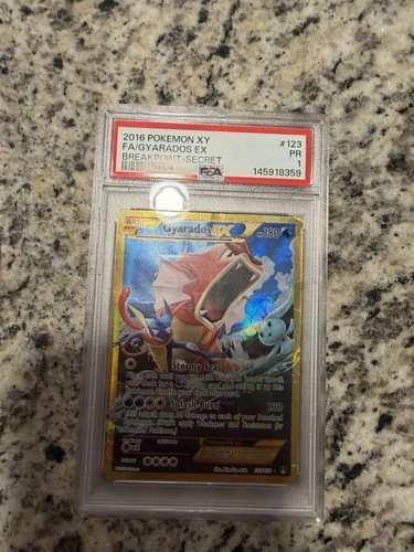 Pokémon Gyarados EX Secret Rare Full Art Breakpoint Holo 123/122 PSA 1