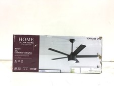 Home Decorators Merwry 52 in. LED Indoor Matte Black Ceiling Fan New