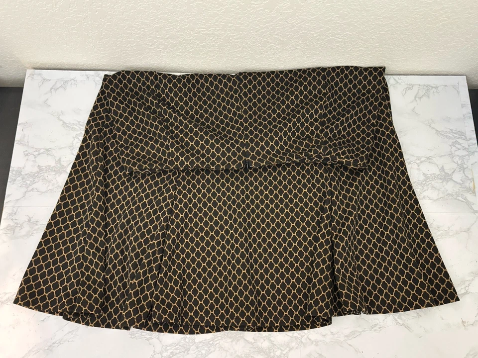 NY коллекции женщин твердого макси Midi юбка размер XL геометрический коричневый назад молнии J2 - Изображение 3 из 4