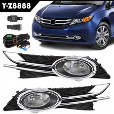 For 14-17 Honda Odyssey Fog Light Bumper Lamps Clear Lens Wswitchharnessbezel For 14-17 Honda Odyssey Fog Light Bumper Lamps Clear Lens Wswitchharnessbezel