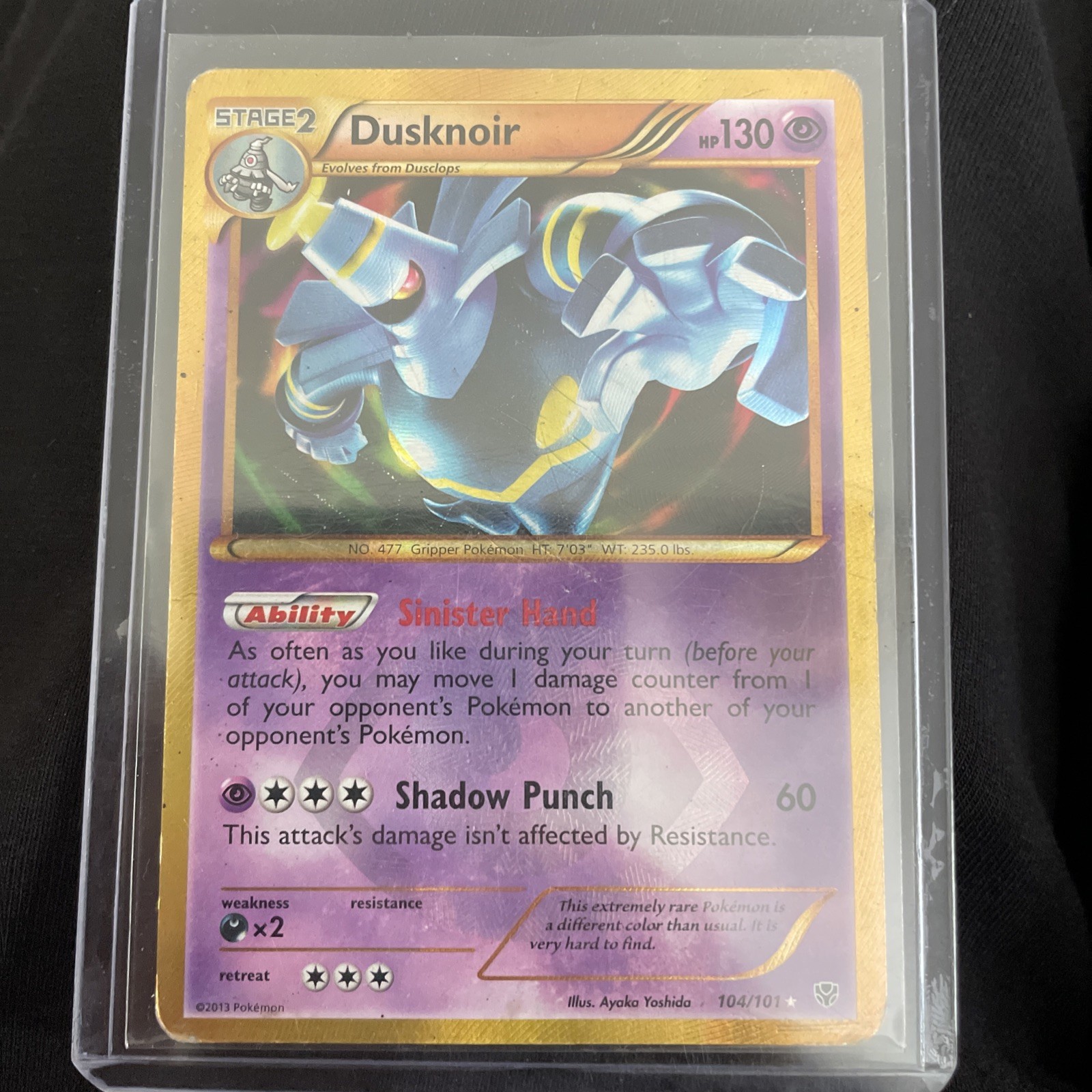 Dusknoir 104/101 B&W Plasma Blast Gold Secret Rare NM 2013 Pokemon 