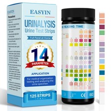 EASYIN Urine Test Strips for Urinalysis 14 Parameter 125 CT UTI Urinalysis Te...