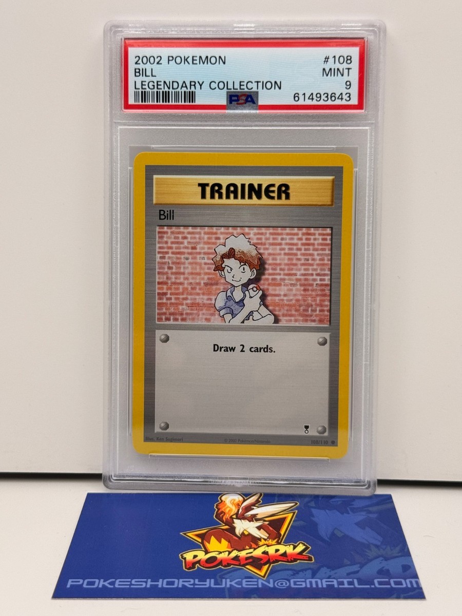 Pokemon 2002 PSA 9 Legendary Collection Bill 108/110 | eBay