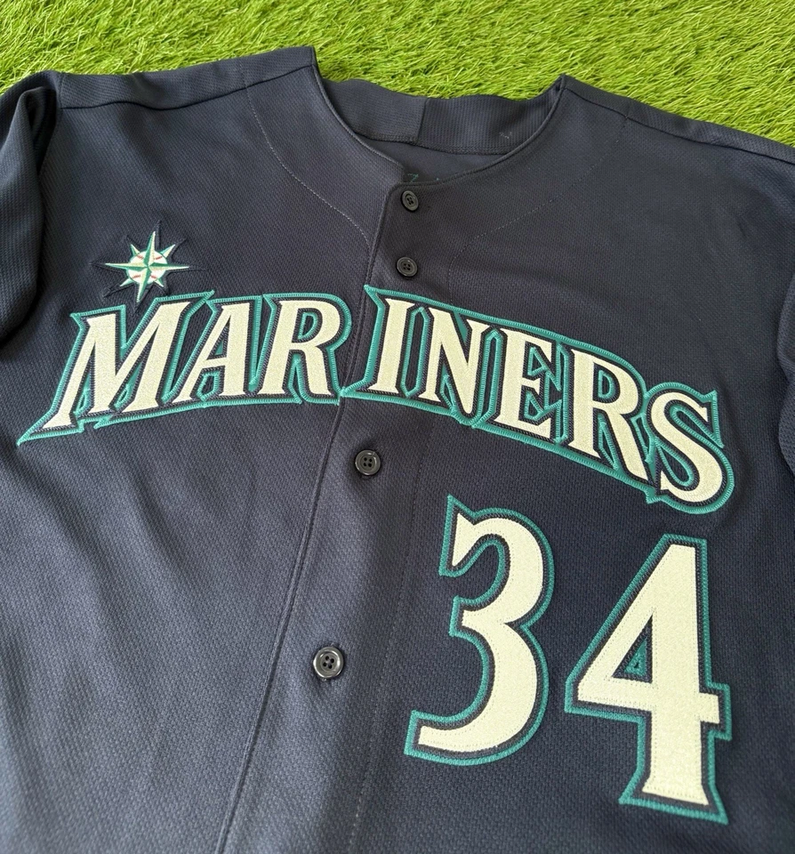 Camiseta deportiva de béisbol alternativa majestuosa auténtica de los Seattle Mariners Felix Hernández 54 Foto 4 de 4
