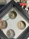 Beautiful Grouping Of 4 Different Mercury Dimes 1939 -1942. The 42 Is Pretty