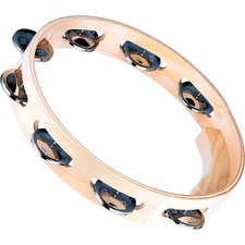 Meinl Artisan Edition American White Ash Tambourine Steel Jingles 1 Row 10 in.