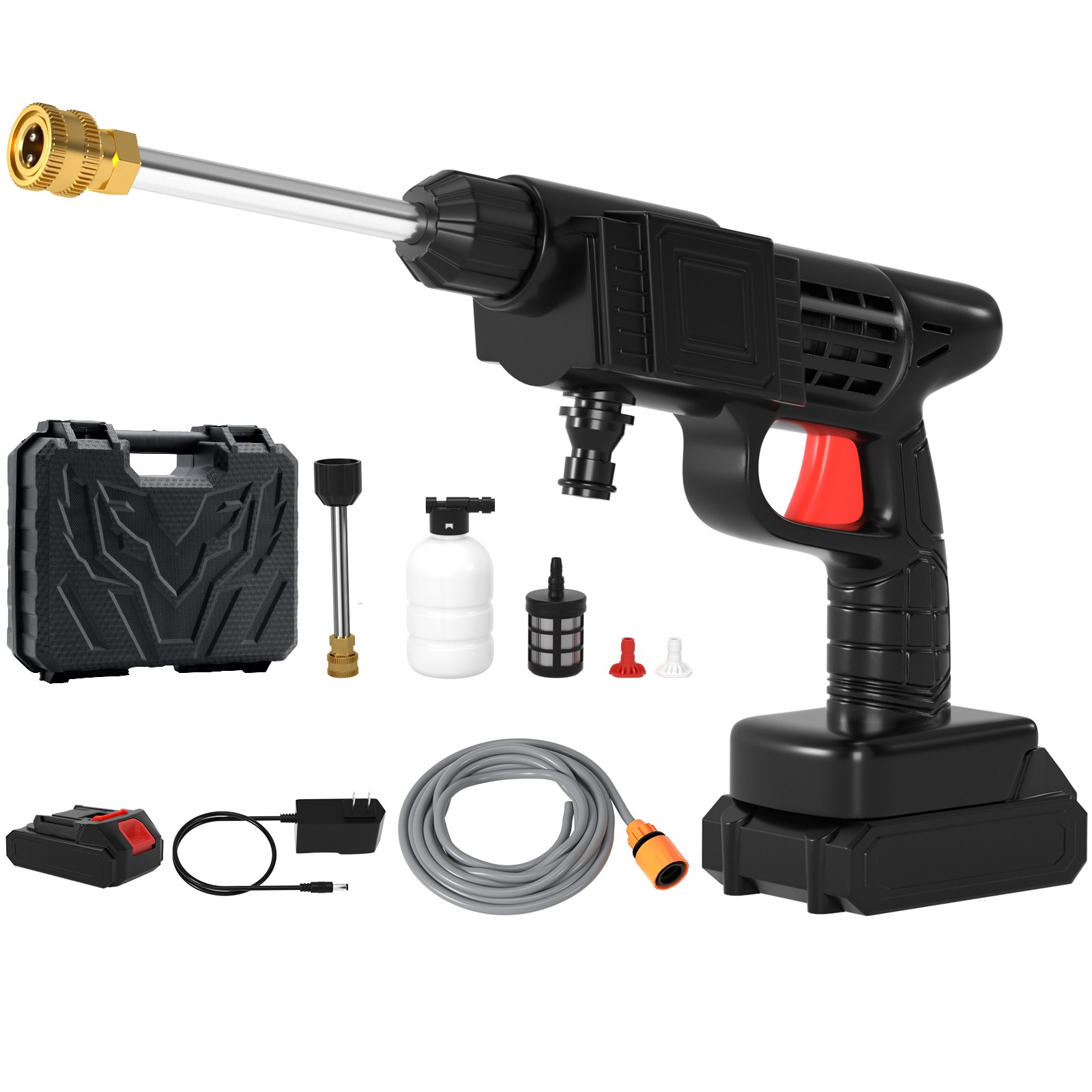 Nettoyeur haute pression portable 24V contre la saleté tenace des balcons et jantes