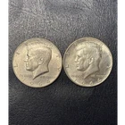 2x 1964 Kennedy Half Dollar 50C Coins - Silver Kennedy’s