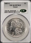 1883 O  Morgan "CAC AU, Details "🔥Luster/Breast Feathers, HAIR - O MINT!💥✅