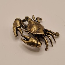 Krebs Deko Figur Messing Meerestier Skulptur Tier Metall Sammler top Geschenk