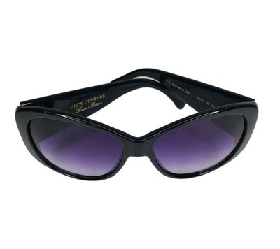Y2K Juicy Couture Shades Rich Girls Rhinestone Black Sunglasses Limited Edition 