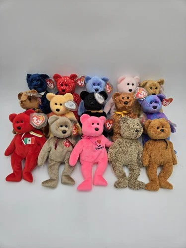 Vintage 1990's Lot Of 15 Beanie Babies With Tags