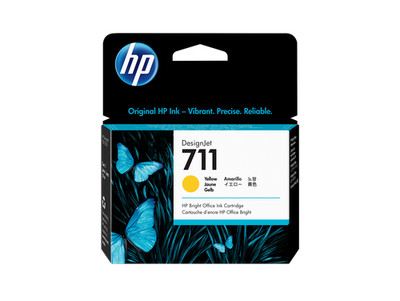 HP 711 29-ml Yellow DesignJet Ink Cartridge, CZ132A