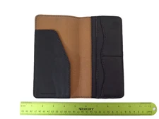 Saddleback Leather 7 3/4" x 4 1/8" x 3/8" LONG BIFOLD WALLET Black