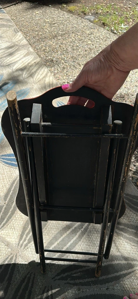 Mesa de madera plegable vintage Foto 4 de 4