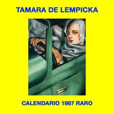 TAMARA DE LEMPICKA CALENDARIO 1987 COME NUOVO RARO MISURE CM. 56 X 48 VINTAGE