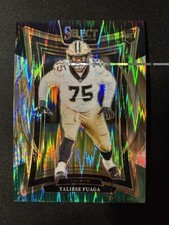 2024 Panini Select - Concourse Taliese Fuaga #56 Black & Green  Shock Prizm (RC)