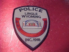 LINGLE WYOMING POLICE PATCH SHOULDER SIZE UNUSED NOT A BADGE