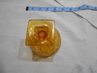 vintage daisy pattern amber glass sherbert dish by Indiana glass co. — photo 3
