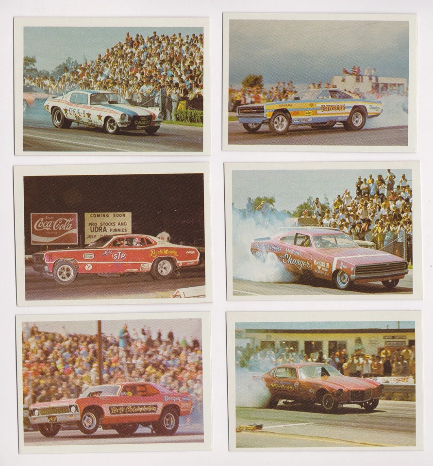 Lote de 11 tarjetas Fleer Official Drag Champs AHRA Hot Rod FUNNY CAR de la década de 1970 Foto 3 de 4