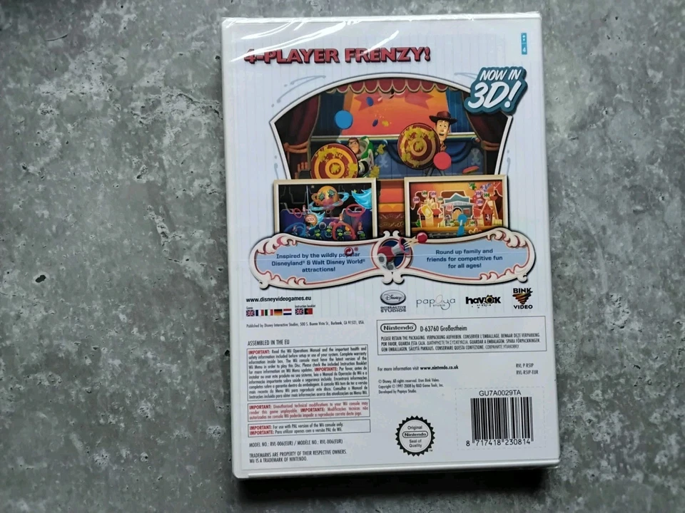 Toy Story Mania for Nintendo Wii New Sealed with glasses   - Image 2 of 4