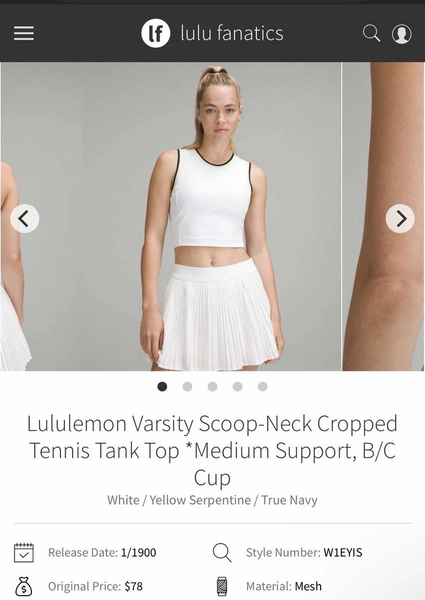 Lululemon White Tank Activewear Tops for Women for sale | eBay