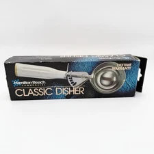 Vintage Hamilton Beach Ice Cream Scoop Model 78 Stainless Steel Size 12 Green