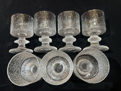 2-4-6-8  Iittala White Wine Glass Series Senator Timo Sarpaneva Design 1 to 4 PR