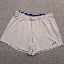 Nike Dri-Fit Attack Fitness Mid-Rise Shorts Womens L 5" Unlined White 890470