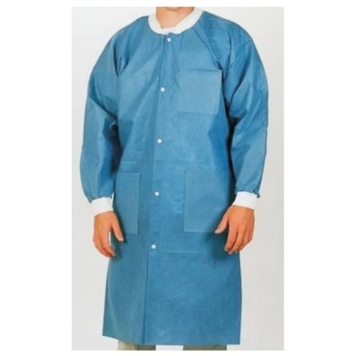 ValuMax 3660CBS Extra-Safe Knee Length Unisex Lab Coats Ceil Blue Small 10/Pk - product listing photo